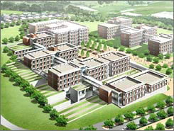 京都大学（桂）総合研究棟V、（桂）福利・保健管理棟施設整備事業：外観図（総合研究棟V）